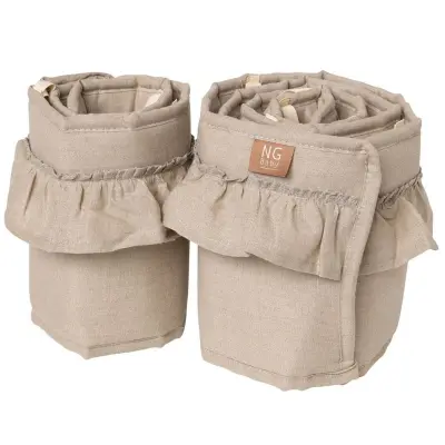 NG Baby spjälskydd spjälsäng, MOOD volang natural