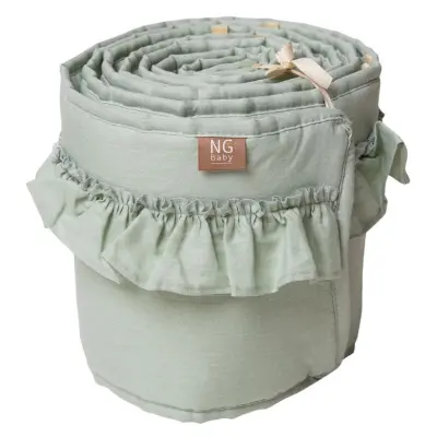 NG Baby spjälskydd spjälsäng, MOOD volang sage green