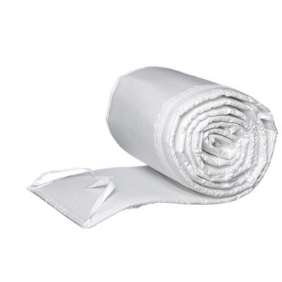 NG Baby spjälskydd spjälsäng, vit med spets