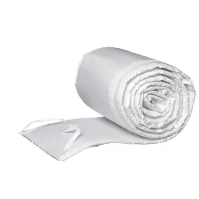 NG Baby spjälskydd spjälsäng, vit med spets