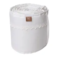 NG Baby - Spjälskydd Spjälsäng Vit Spets