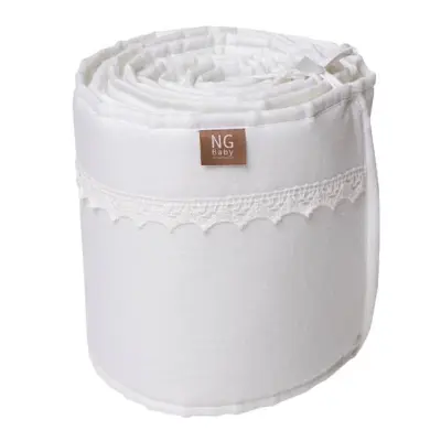 NG Baby - Spjälskydd Spjälsäng Vit Spets