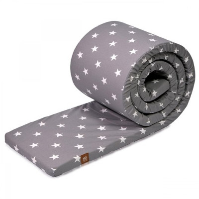 NG Baby spjälskydd tjockt spjälsäng, big star grå