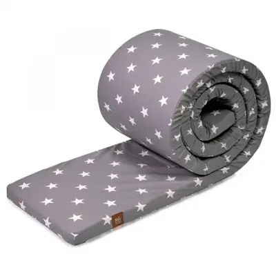 NG Baby spjälskydd tjockt spjälsäng, big star grå
