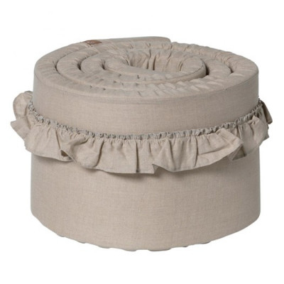 NG Baby spjälskydd tjockt volang spjälsäng, mood natural