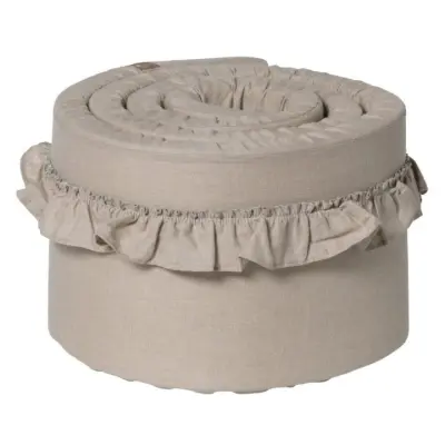 NG Baby spjälskydd tjockt volang spjälsäng, mood natural