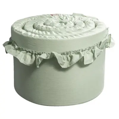 NG Baby spjälskydd tjockt volang spjälsäng, mood sage green
