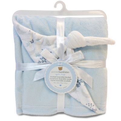 Piccolo Bambino Fleecefilt Mönstrad (Blå)