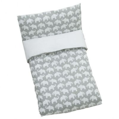 Rätt Start Påslakanset Elefant för Spjälsäng (Grå)