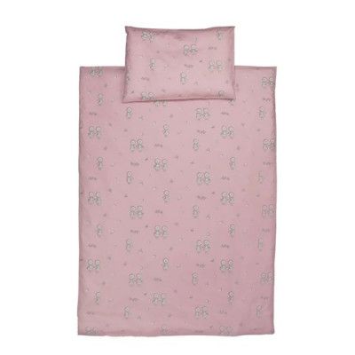 Rätt Start påslakanset spjälsäng, Blomsterfesten rosa