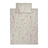 Rätt Start påslakanset spjälsäng, luftballong greige