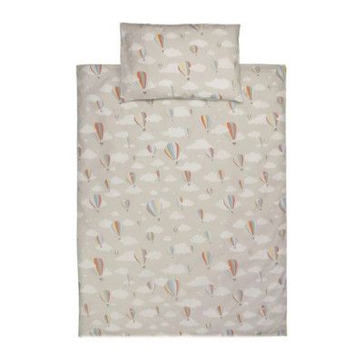 Rätt Start påslakanset spjälsäng, luftballong greige