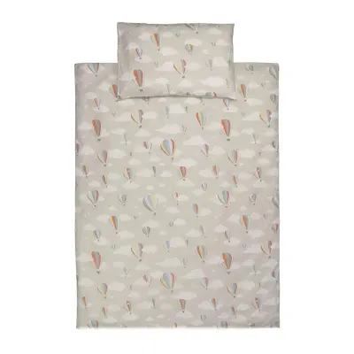 Rätt Start påslakanset spjälsäng, luftballong greige