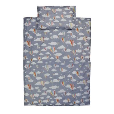 Rätt Start påslakanset spjälsäng, luftballong midnattsblå