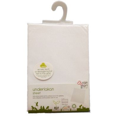 Rätt Start underlakan vitt EKO, spjälsäng