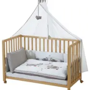 Roba - Spjälsäng Jumbo Twins Natural 9 Delar