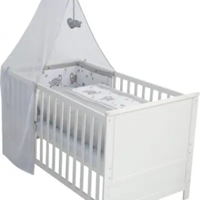 Roba - Spjälsäng Jumbo Twins Vit 7 Delar