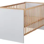 Roba - Spjälsäng Tobi Grå/Natural