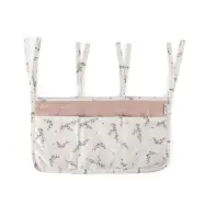 Sebra organiser spjälsäng, powder blossom