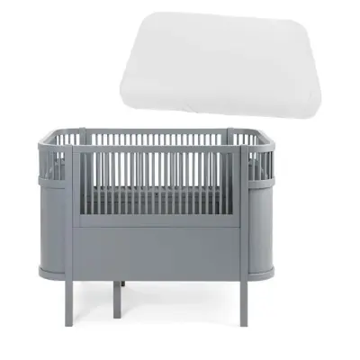 Sebra växasäng baby&jr + madrass + underlakan
