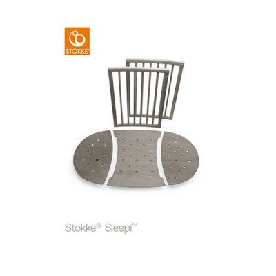 Stokke Sleepi förlängningsset spjälsäng, hazy grey