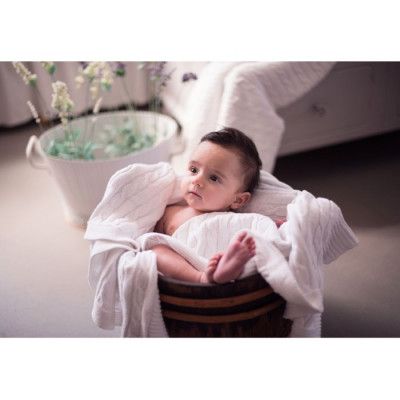 Summerville Stickad Filt Eko (Vit)