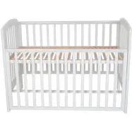 Troll Lux HM spjälsäng med dropside, vit