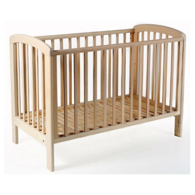 Troll Lux HM spjälsäng med dropside, vitlaserad