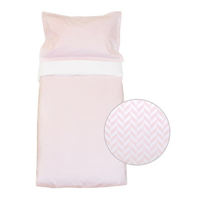 Vinter&Bloom bäddset spjälsäng, Herringbone cameo pink