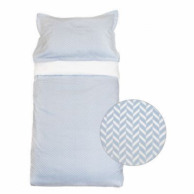 Vinter&Bloom, Herringbone Bäddset Blå