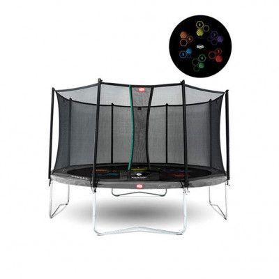 BERG Favorit Regular Studsmatta 430 Grå Levels + Säkerhetsnät Comfort