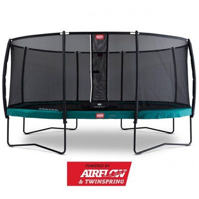 BERG Grand Champion Regular Studsmatta 470 Grön + Säkerhetsnät Deluxe