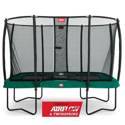 BERG Ultim Champion Regular Studsmatta 330 Grön + Säkerhetsnät Deluxe