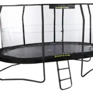 Jumpking Studsmatta Med Nät Jumppod Oval 396X274Cm Svart