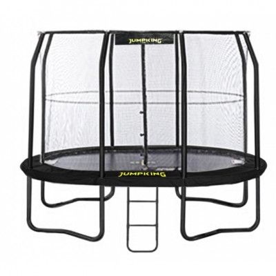 Jumpking - Studsmatta Med Nät Och Stege Oval 351 X 244 Cm