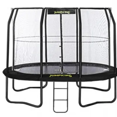 Jumpking - Studsmatta Med Nät Och Stege Oval 351 X 244 Cm