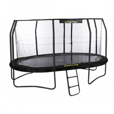 Jumpking - Studsmatta Med Nät Och Stege Oval 457 X 305 Cm