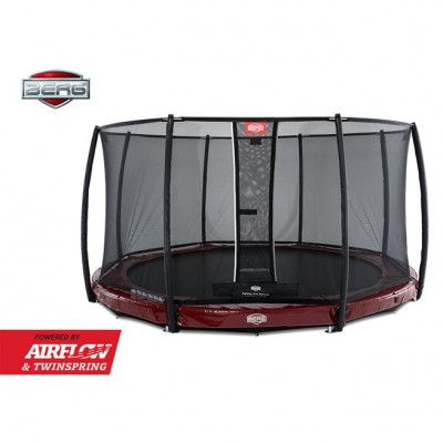 BERG Elite Nedgrävbar Studsmatta 330 + Säkerhetsnät Deluxe