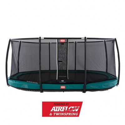 BERG Grand Champion Nedgrävbar Studsmatta 520 + Säkerhetsnät Deluxe