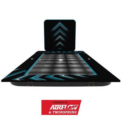 BERG Ultim Elite Markhöjd Studsmatta 500 Svart + AeroWall 2x2 Svart