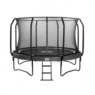 Salta Trampolines First Class Ø366 cm, Svart Inkl. Stege, Studsmatta