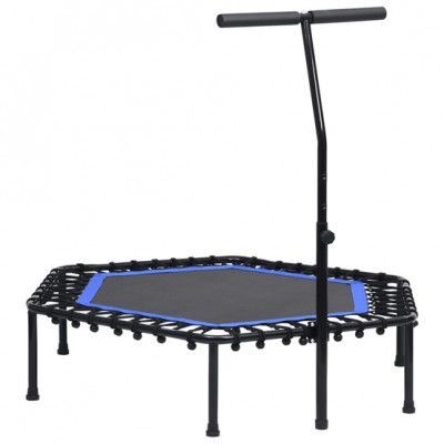 VidaXl Studsmatta Med Handtag Blå/Svart - 122 Cm