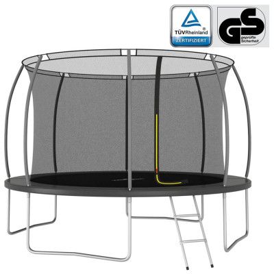 vidaXL Studsmatta rund 366x80 cm 150 kg