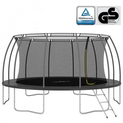 VidaXl Studsmatta Rund 488X90 Cm 150 Kg Svart