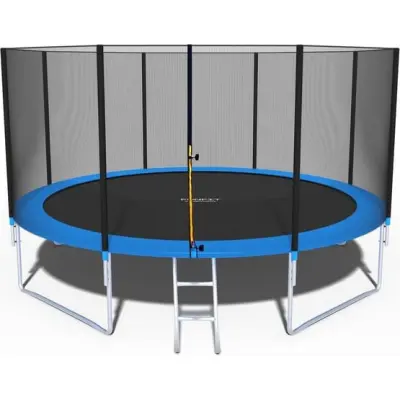 Viking Sports Studsmatta - 374 Cm - Med Nät&Stege - Blå