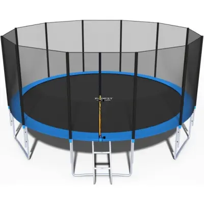 Viking Sports Studsmatta 490 Cm - Med Nät Och Stege - Blå - Upp Till 150 Kg