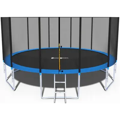 Viking Sports Studsmatta - Blå - 465 Cm - Med Nät Och Stege - Upp Till 150 Kg