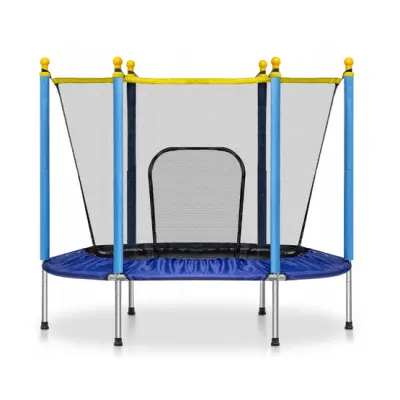 Viking Sports Studsmatta Med Nät - Ø 140 Cm - Upp Till 45 Kg - Blågul