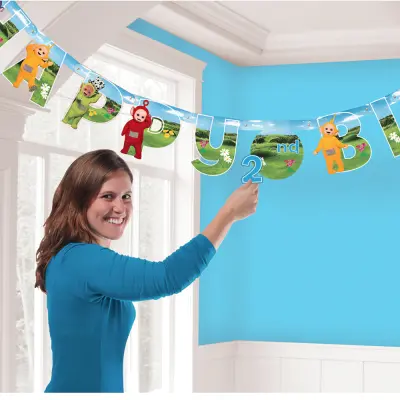 Bokstavsgirlang Happy Birthday Teletubbies