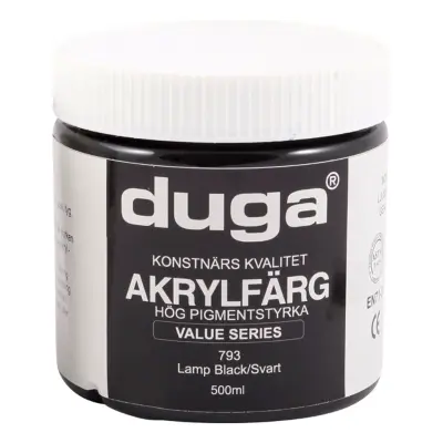 Akrylfärg Svart - 500 ml